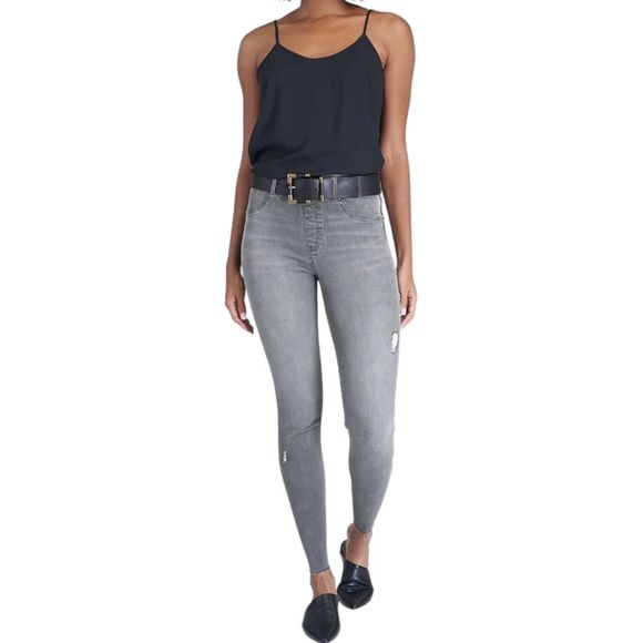 SPANX Jeans Womens Size XS‎ Ankle Skinny Distressed Vintage Grey Jeggings - Picture 6 of 6